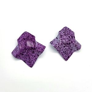 Unique vintage clip on earrings ✨️ purple!